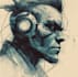 draw cyberpunk scribble art your portrait