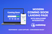 design a modern coming soon landing page with mailchimp integration