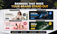 design shopify banner, website banner and social media banner