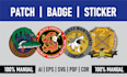 design custom badge, patch, sticker