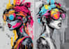 make multi layer stencil illustration for wall spray