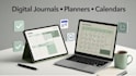 do digital journal design, prayer journal, planner, workbook, canva book design