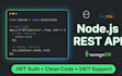 build a nodejs express rest API with mysql or mongodb jwt auth