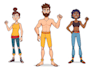 draw flat vector character design