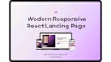 create a responsive react landing page