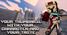 make a professional minecraft thumbnail