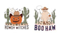 make hand drawn halloween cartoon cactus logo