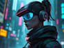make a cyberpunk character art