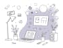 draw doodle illustrations for website, icons