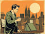 draw retro vintage illustration cartoon character