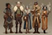 dnd character or dnd party art illustration