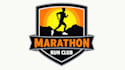 design outstanding running man marathon logo