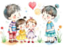 make a watercolor children illustration