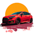 draw your favorite car into a cartoon portrait