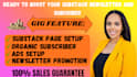 setup organic substack promotion substack subscribers substack newsletter