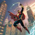 do a superhero comic, comic art, comic cover art