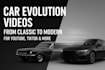 create car evolution videos from classic to modern