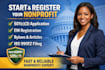 handle your nonprofit registration, ein,bylaws, 501c3, 990 and 990ez application