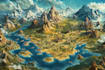 do fantasy map illustration