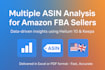 do amazon market research for multiple asins using helium 10