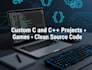 create professional c and c plus plus projects games and coding tasks
