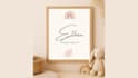 design custom baby name boho nursery wall art