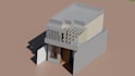 create realistic house exterior or front elevation in blender