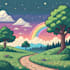 make pixel art scene or background