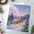 create a beautiful illustrated christmas card