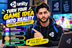 develop a hyper casual mobile game in unity