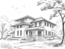 draw architecture and urban design sketches