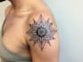 create sleeve tattoo design in geometric style
