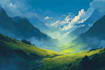 design detailed fantasy landscapes and environments
