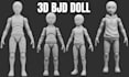 sculpt custom 3d bjd, 3d articulated model, 3d flexi toy, convert  2d to 3d