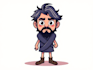 draw flat vector character design
