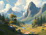 digitally paint landscapes and backgrounds, do concept art