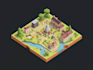 design a custom isometric or 2d map illustration