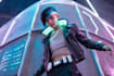 illustrate you as a cyberpunk style character