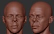 sculpt realistic 3d head, 3d bust statue, 3d face model, 3d mask for 3d printing