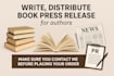 write, distribute book press release, press release distribution, book launch pr