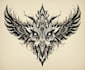 draw a tattoo design as pattern minimal,
