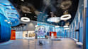 design a realistic 3d planetarium, observatory, or space exhibition hall