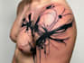 custom an abstract black tattoo design