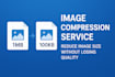 compress and optimize your images without losing quality
