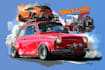 create cartoon car illustration with comic style