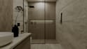do interior design and rendering of bathroom