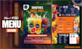 a professional restaurant, food, or digital menu design for print or online use