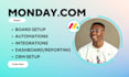 do monday com CRM make com automations dashboards made com workflow integrations