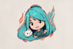 create an anime manga style chibi mascot logo