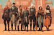 fantasy dnd party and sci fi design character  concept art